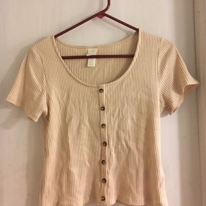 Cream Crop Top M